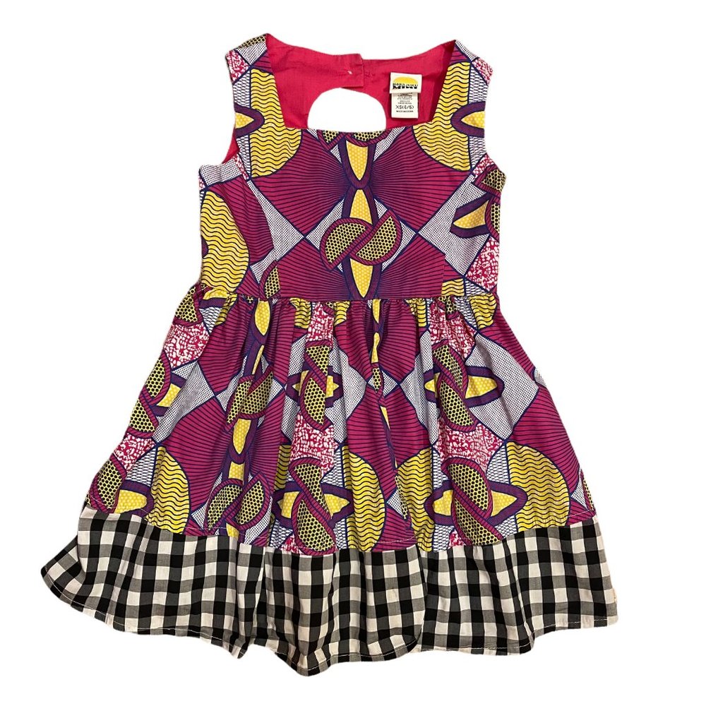 Harajuku Mini Target Gwen Stefani Abstract Color Block Dress Pink sz XS 4/5 EUC!